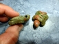 Preview: Unakit Halbedelstein Schildkröte für Schmuckband 3,5cm
