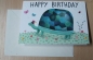 Preview: Kunstdruck Grußkarte Happy Birthday Schildkröte