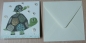 Preview: Turnowsky-Kunstdruck Mini Grußkarte Mama und Baby Schildkröte