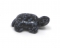 Preview: "Marinella" Schildkröten Anhänger aus Schneeflockenobsidian (3,5 cm)