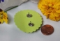 Preview: Glas-Ohrstecker - Schildkröte - aus Muranoglas, grün