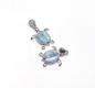 Preview: "Lari" Schildkröten Anhänger aus Larimar und  925 Silber,  25x18,5mm