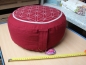 Preview: Meditationskissen Blume des Lebens Farbe rot/silber
