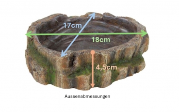 Regenwalddesign Wasser & Futterschale groß 18x17x4,5cm