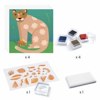 Djeco Stempel: Muster und Tiere mit Pantherschildkröte