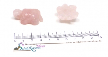 Preview: "Marinella" Schildkröten Anhänger aus Rosenquarz (3,5 cm)