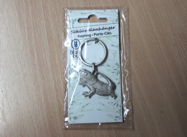 3D-Schlüsselanhänger Bartagame Silberfarben