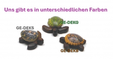 Preview: Holz Dekorations Schildkröten (schwarz)