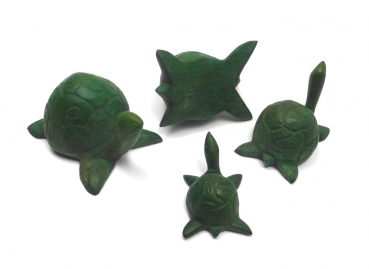 Preview: Holzfigur Afrikanische Pantherschildkröte, Handarbeit Unikate