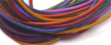 Preview: Lederband aus Ziegenleder (bunt) mit Verschluß 45cm