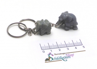 Preview: Halbedelstein Schlüsselanhänger "ELEFANT"