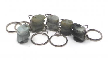 Preview: Halbedelstein Schlüsselanhänger "EULE"