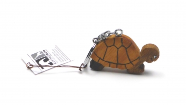 Landschildkröten-Schlüsselanhänger aus Holz