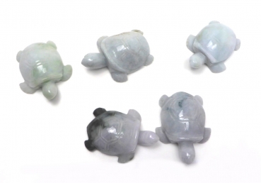 Preview: "Birma" Edelstein Schildkröte aus burmesischem Jadeit (Jade)