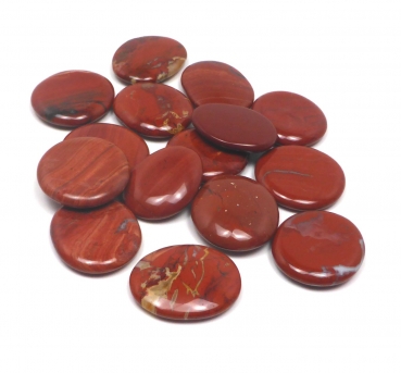 Scheibenstein Jaspis ca. 3-5 x 5 cm groß (rotbraun)