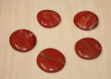 Scheibenstein Jaspis ca. 3-5 x 5 cm groß (rotbraun)