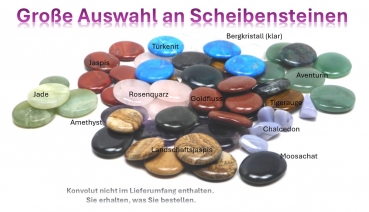 Preview: Scheibenstein Rosenquarz ca.3-5 x 5 cm groß (rosa, teildurchscheinend)