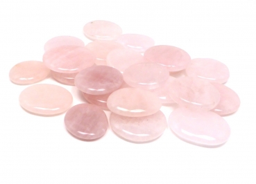 Scheibenstein Rosenquarz ca.3-5 x 5 cm groß (rosa, teildurchscheinend)