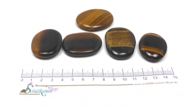 Preview: Scheibenstein Tigerauge ca.3-5 x 6 cm groß (braun-schimmernd-gestreift)
