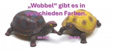 Preview: Kunststoff-Stretch-Figur "Wobble" (dunkelbraun/türkis)