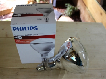 Weißlicht Infrarot-Wärmestrahler 150Watt E27 Fassung