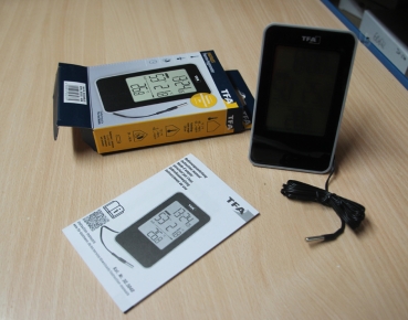Digitales Thermo-Hygrometer mit Uhr NEU