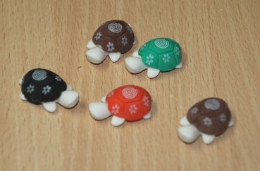 Mini Radiergummi Comic Schildkröten farbig sortiert