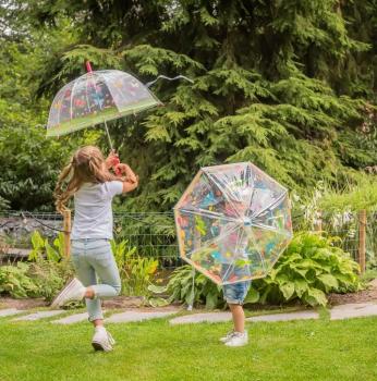 Preview: Regenschirm transparent mit Meerestieren - Esschert Design