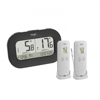 Funk-Thermometer mit 2 Sendern DOUBLE-CHECK TFA Dostmann