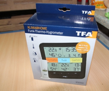 Funk-Thermo-Hygrometer mit 3 Sendern KLIMA@HOME