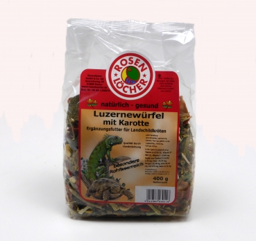 Luzernewürfel  mit Karotte 400g (Rosenlöcher)