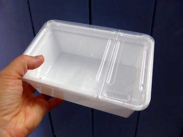 Braplastdose 1,3l weiß mit transparentem Deckel