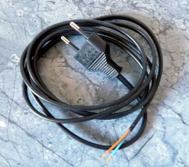 Zuleitung 2-adrig, schwarz Eurostecker 1,7m 2x0,75