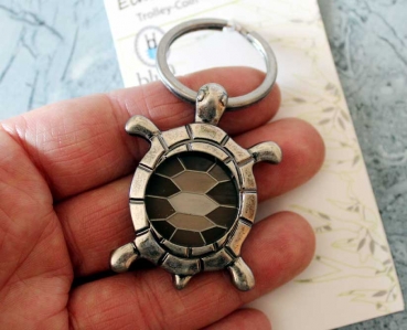 Preview: Blue Bug - Chiphalter "Schildkröte", silber