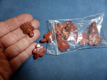 Sassary Mini Goldfluss Glitzerstein Anhänger Schildkröte