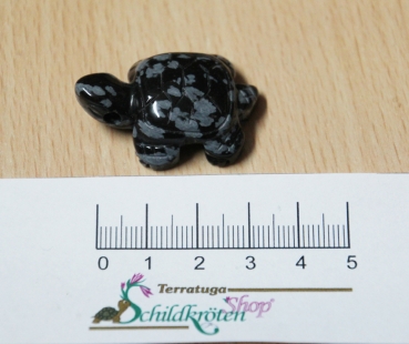 Schneeflockenobsidian Halbedelstein Schildkröte für Schmuckband