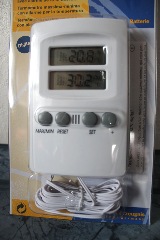 Terratuga Schildkrötenshop - Digitales Innen-Außen-Thermometer mit