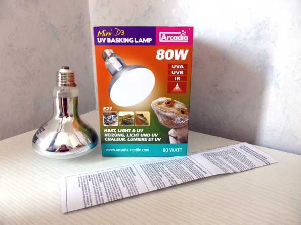 arcadia d3 uv basking lamp 80w