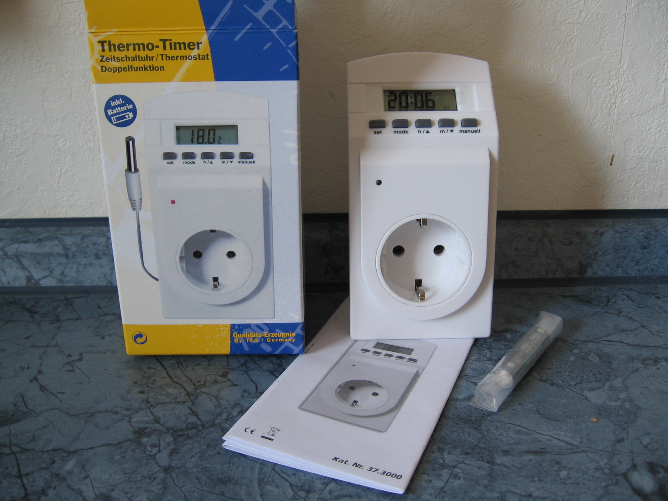 NEU und originalverpackt! Zeitschaltuhr und Thermostat in einem Thermo-Timer 
