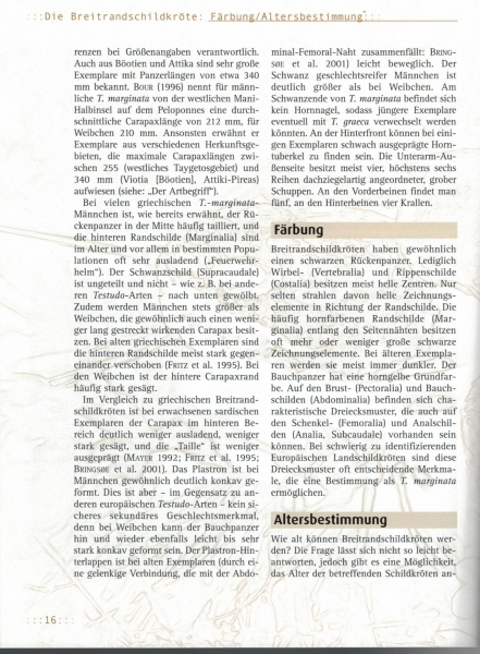 Die Breitrandschildkröte (Testudo marginata) Manfred Rogner