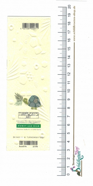 Turnowsky-Kunstdruck Lesezeichen mit Schildkröten