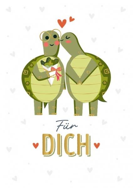 Kunstdruck Grußkarte "Für Dich" Love Letters