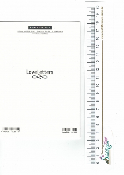 Kunstdruck Grußkarte "Für Dich" Love Letters