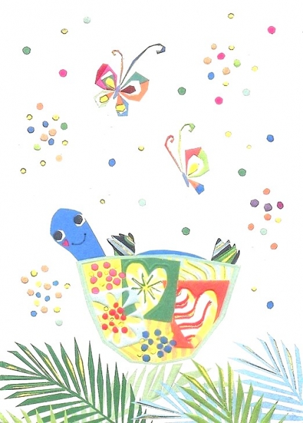 Turnowsky-Kunstdruck Notizbuch - Fröhliche Schildkröte