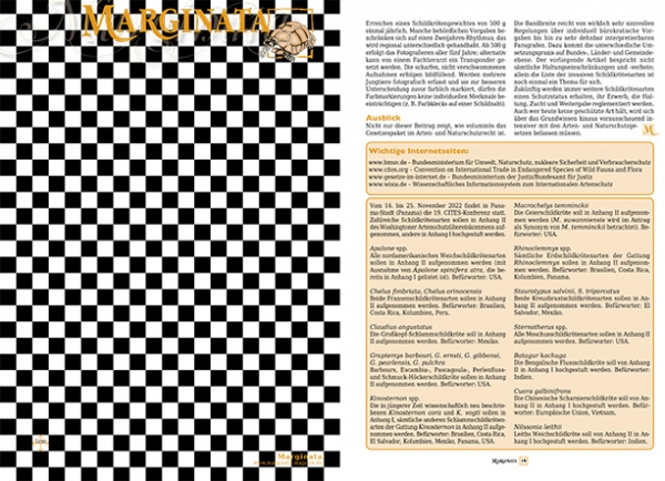 Marginata 70 - Schildkröten und Paragrafen