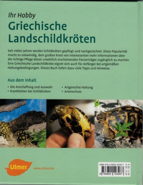 Ihr Hobby Griechische Landschildkröten (Rainer Zirngibl)