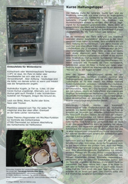 Winterschlafskurzinformation Info 4.Auflage 10/2023