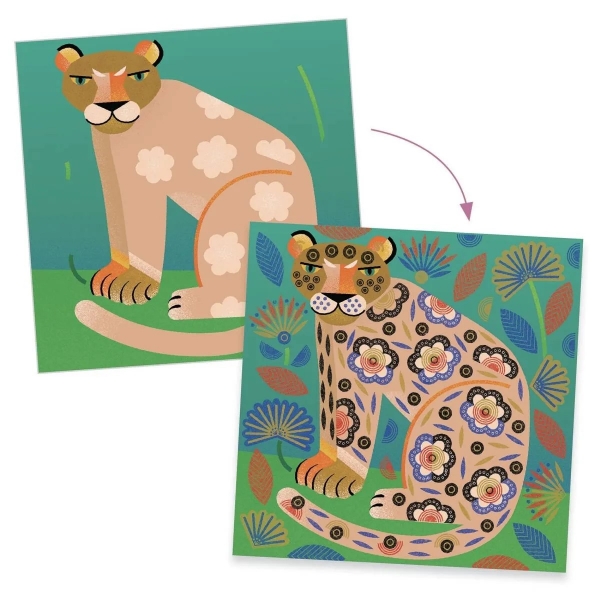 Djeco Stempel: Muster und Tiere mit Pantherschildkröte