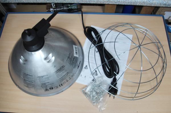 KERBL Infrarotheizstrahler Ø 350 mm, Netzkabel 5 m