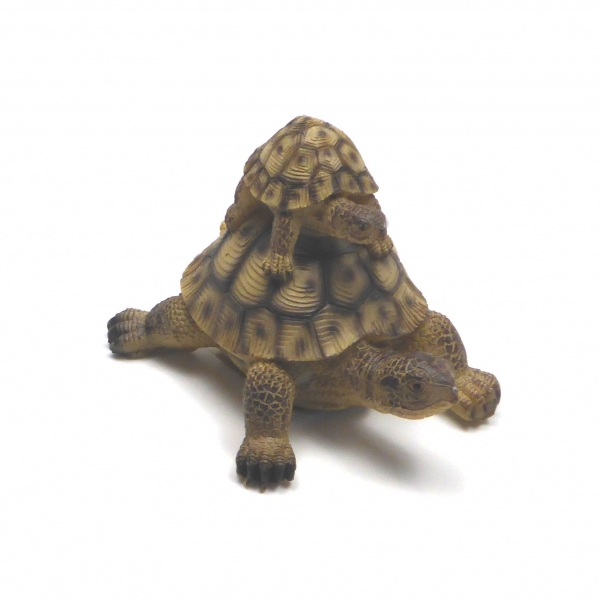 Schildkrötenfigur "Mona und Tina" zwei Schildkröten aufeinander